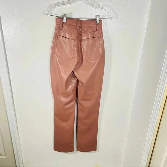 NEW Abercrombie & Fitch 90s Straight Ultra High Rise Jeans Faux Leather Tall - Picture 7 of 8